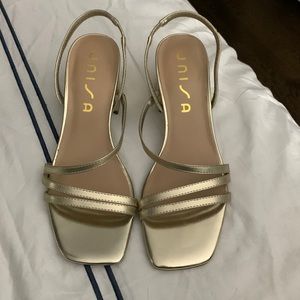 Gold Open Toe Heels